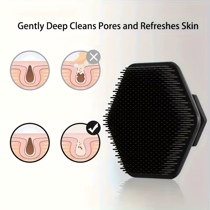 3-Piece Facial Cleansing Tool Set, Stainless Steel Heart-Shaped Scraping Tool, Ice Roller, Silicone Facial Brush