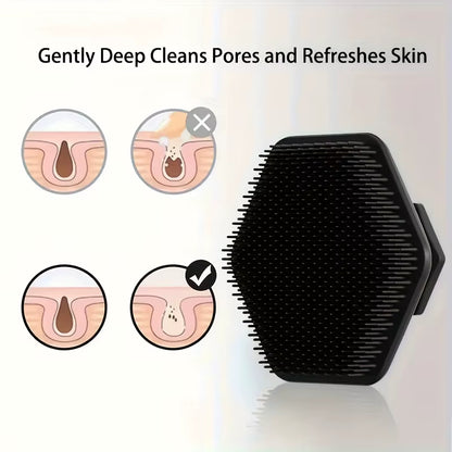 3-Piece Facial Cleansing Tool Set, Stainless Steel Heart-Shaped Scraping Tool, Ice Roller, Silicone Facial Brush