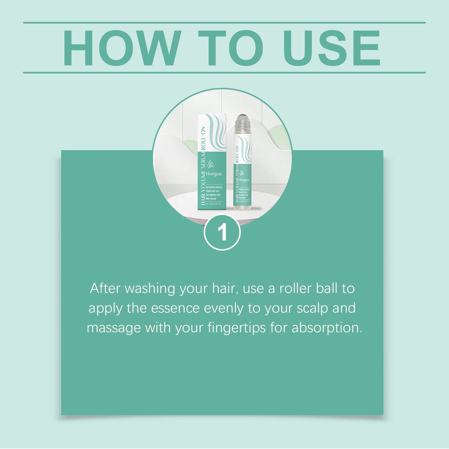 ROSEMARY Hair Care Serum Roll Ball Repair Damaged Follicles Nourish Scalp Activate Hair Roots Promote Growth Prevent Loss