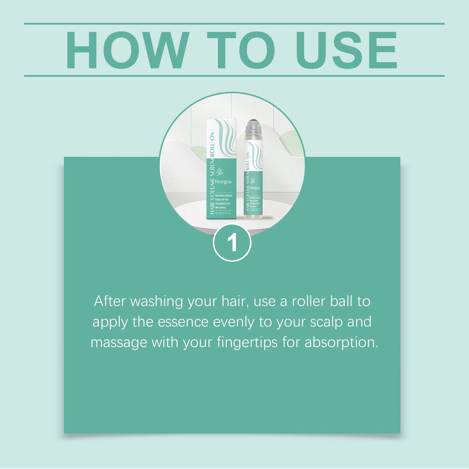 ROSEMARY Hair Care Serum Roll Ball Repair Damaged Follicles Nourish Scalp Activate Hair Roots Promote Growth Prevent Loss