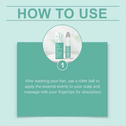 ROSEMARY Hair Care Serum Roll Ball Repair Damaged Follicles Nourish Scalp Activate Hair Roots Promote Growth Prevent Loss